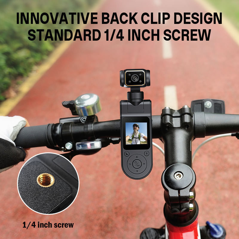4K Pocket Handheld Sport Camera Rotatable HD Night Vision Live Vlog Recorder Bike Pocket Camcorder Vlogging Camera