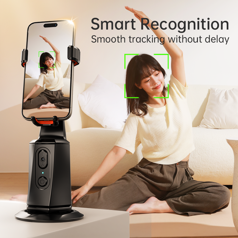 Vybe Vault for Creators Auto AI Face Tracking Gimbal Stabilizer Phone Shooting Stand Remote 360° Rotating Phone Holder