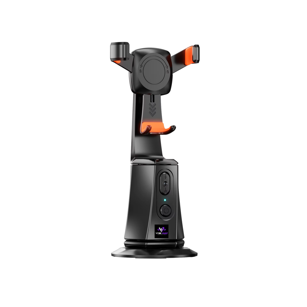 Vybe Vault for Creators Auto AI Face Tracking Gimbal Stabilizer Phone Shooting Stand Remote 360° Rotating Phone Holder