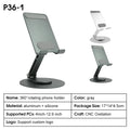 Real Aluminum Alloy 360 Degree Rotating Phone Stand Adjustable Foldable Desktop Holder Portable Ergonomic Cell Phone Stand