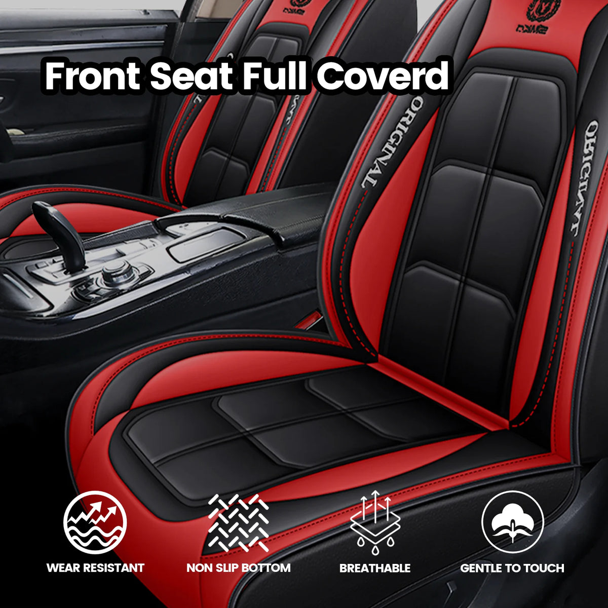 Xiangta Factory Luxury Hot-selling New 5-seater Red Car Seat Cover Full Set Luxury Leather Car Seat Covers From USA for Most Car