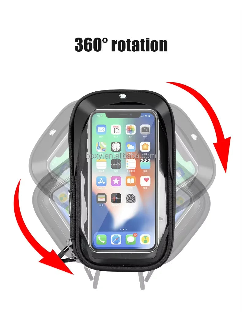 Hot Sale Mobile Phones Bag Anti Drop 360 Degree Rotated Waterproof Anti Shake Motorcycle Bicycle Cellphone Bag Bike Phone Holder