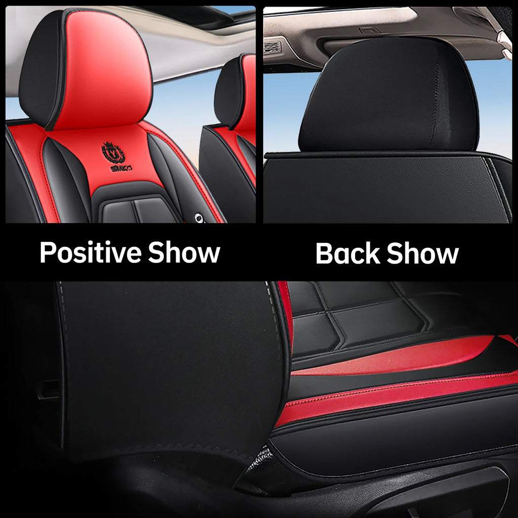 Xiangta Factory Luxury Hot-selling New 5-seater Red Car Seat Cover Full Set Luxury Leather Car Seat Covers From USA for Most Car