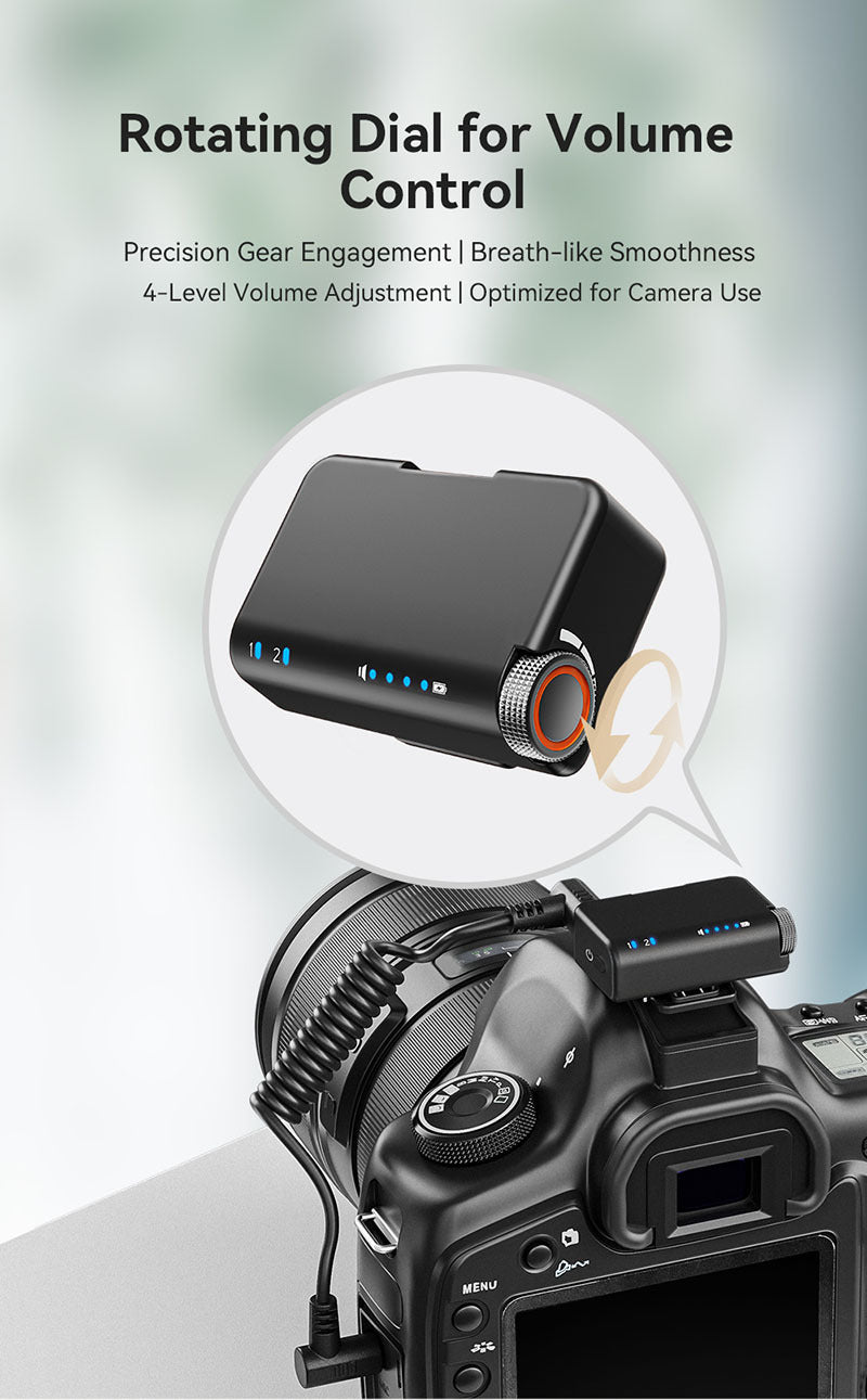 Vybe Vault For Creators M15 Mini Wireless Lavalier Microphone with AI Noise Reduction and Real Voice for Live Show Wireless Collar Clip Microphone