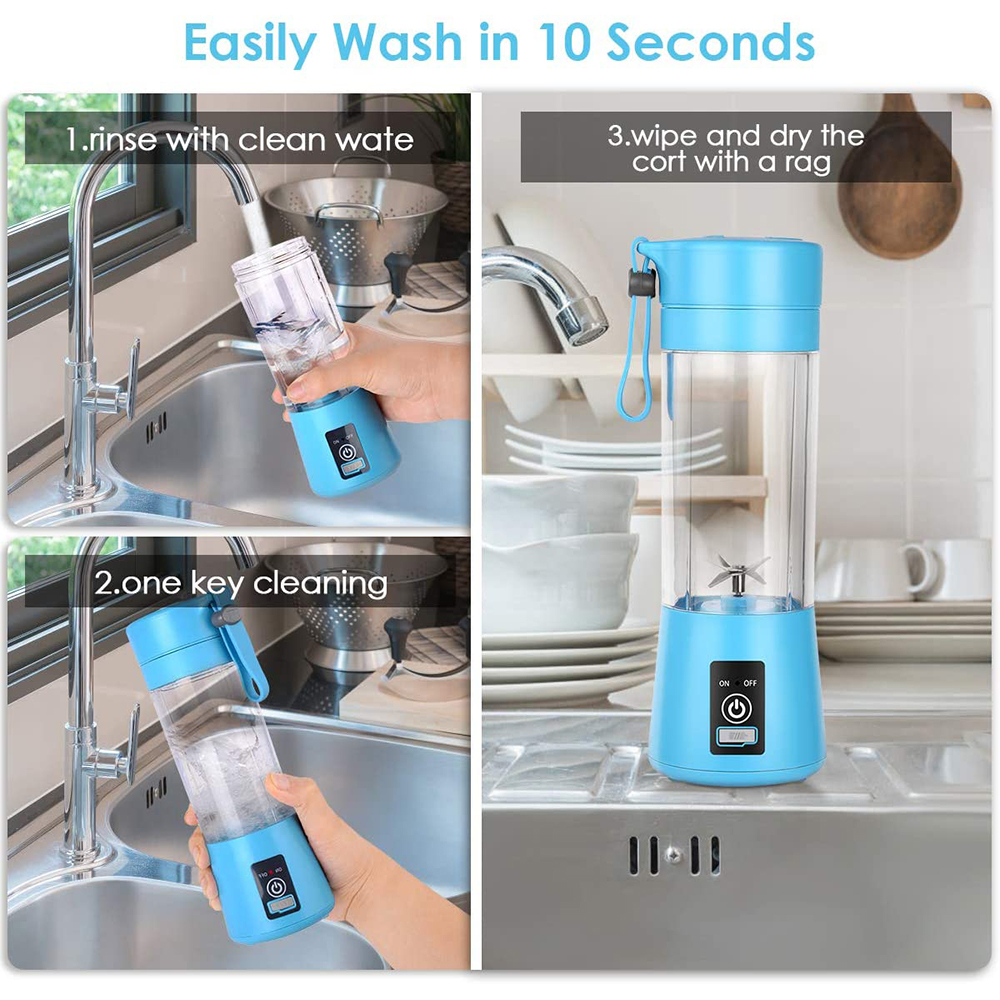 Electric Portable Blender USB Rechargeable Mini Juice Blender Mini Portable Electric Fruit Bottle Blender