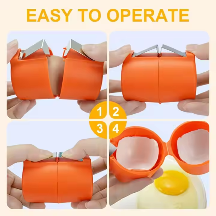 Factory Direct New Kitchen Gadgets Egg Raw Hard Boiled Peeler Egg Separator Handheld Tool Egg Shell Opener