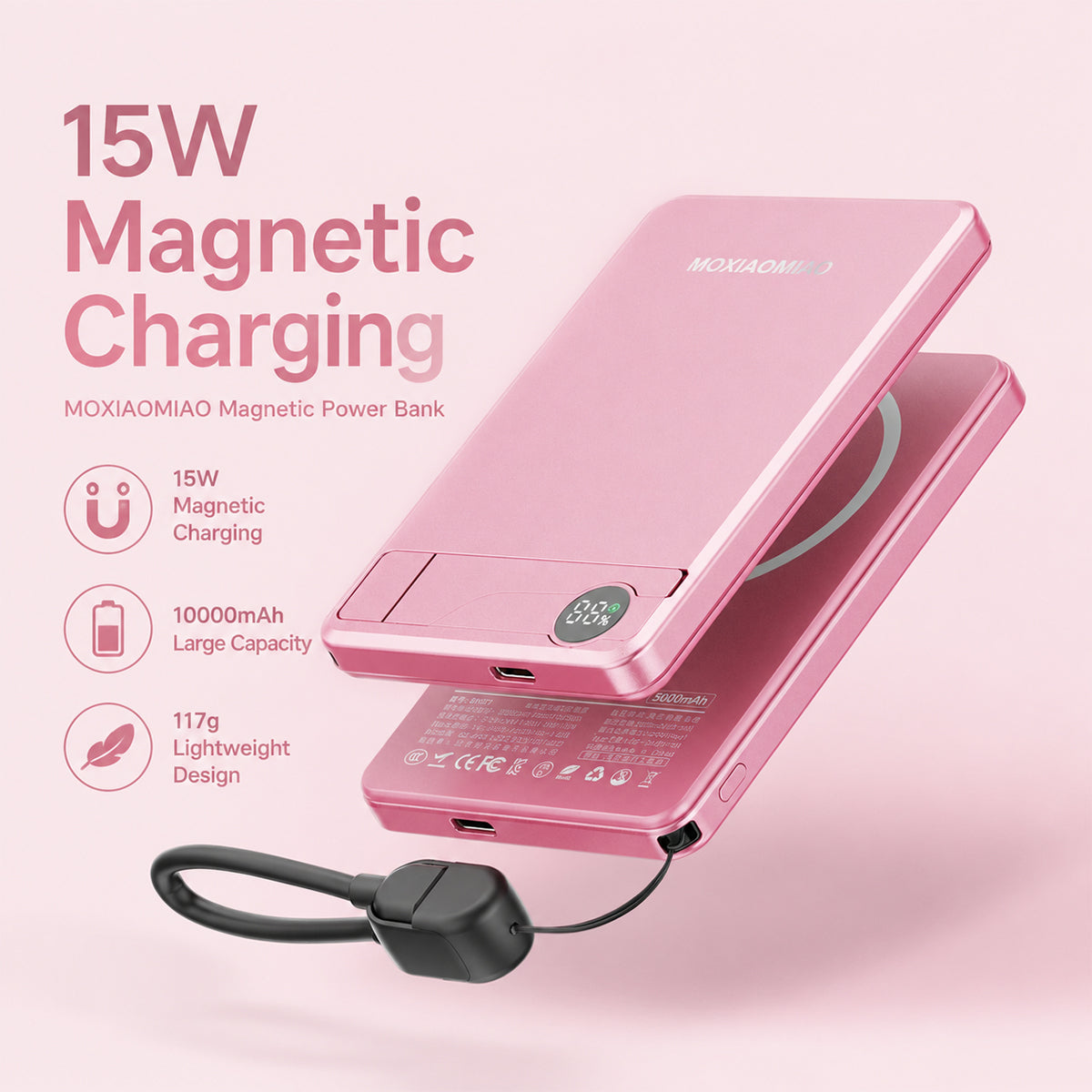 OEM Factory 10000mah Power Bank Battery Pack 10000mah Portable Power Bank Large Capacity Power Bank for Emergency Charging