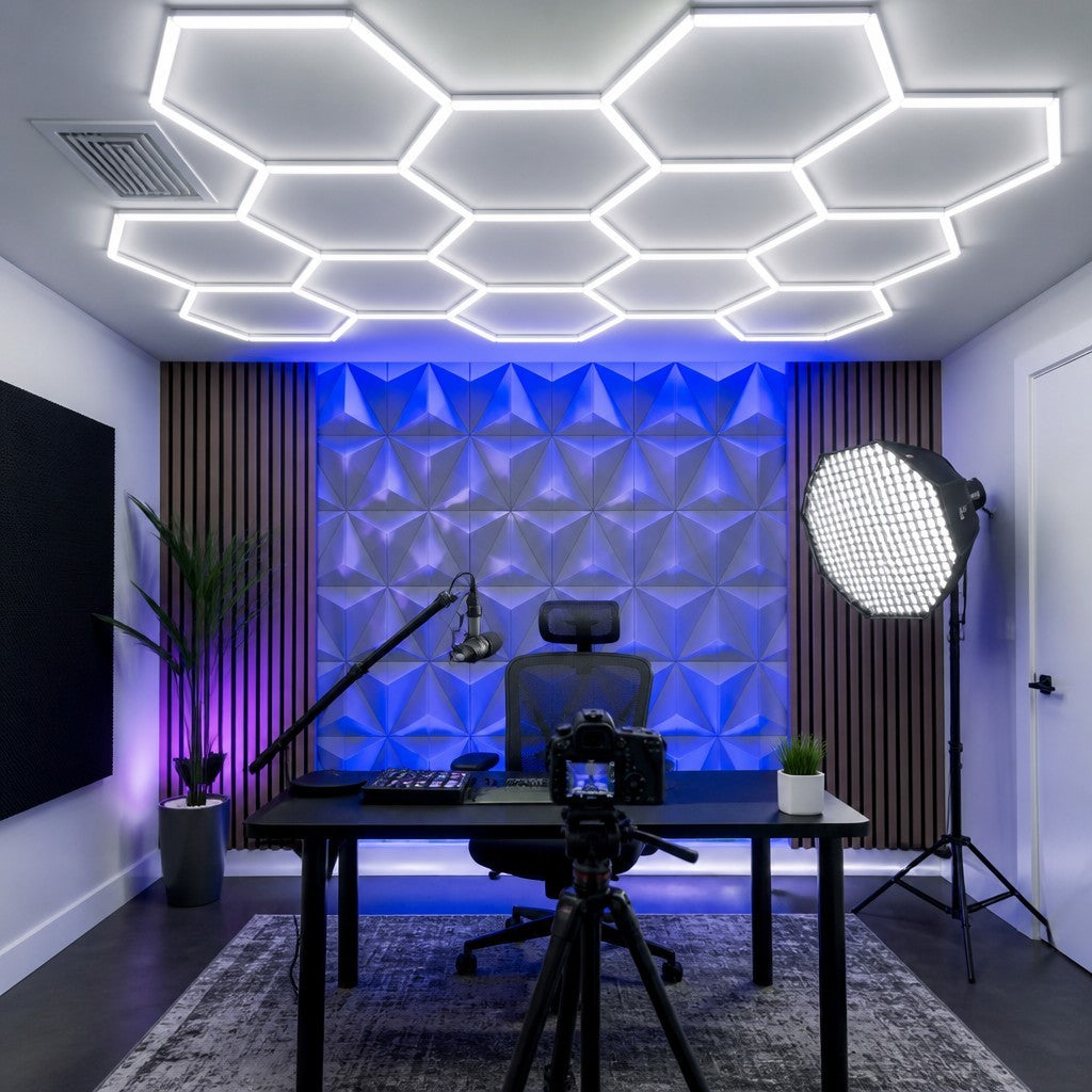 Live Streaming Studio 6000K CRI 90 Aluminum Honeycomb LED Hexagon Work Light