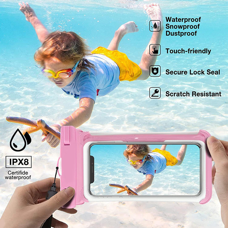Hot Sale IPX8 Mobile Phone Bag Universal Waterproof Cell Phone Case with Lanyard