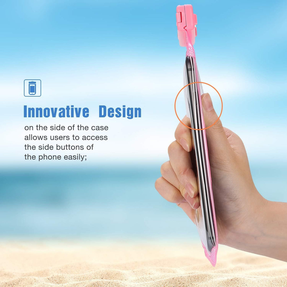 Hot Sale IPX8 Mobile Phone Bag Universal Waterproof Cell Phone Case with Lanyard