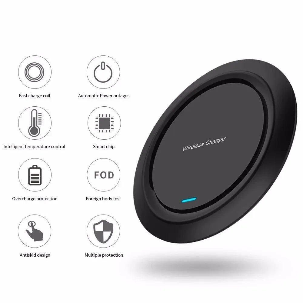 Universal Wireless Phone Charger Pad 10W Fast Wireless Charger Pad for iPhone Wireless Charging Station for Samsung