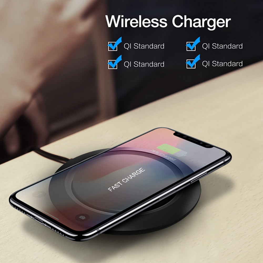 Universal Wireless Phone Charger Pad 10W Fast Wireless Charger Pad for iPhone Wireless Charging Station for Samsung
